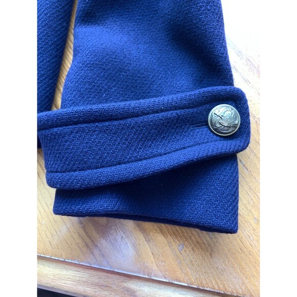 J. Crew Navy Short Wool Pea Coat Size 4 Gold Buttons - Picture 6 of 14